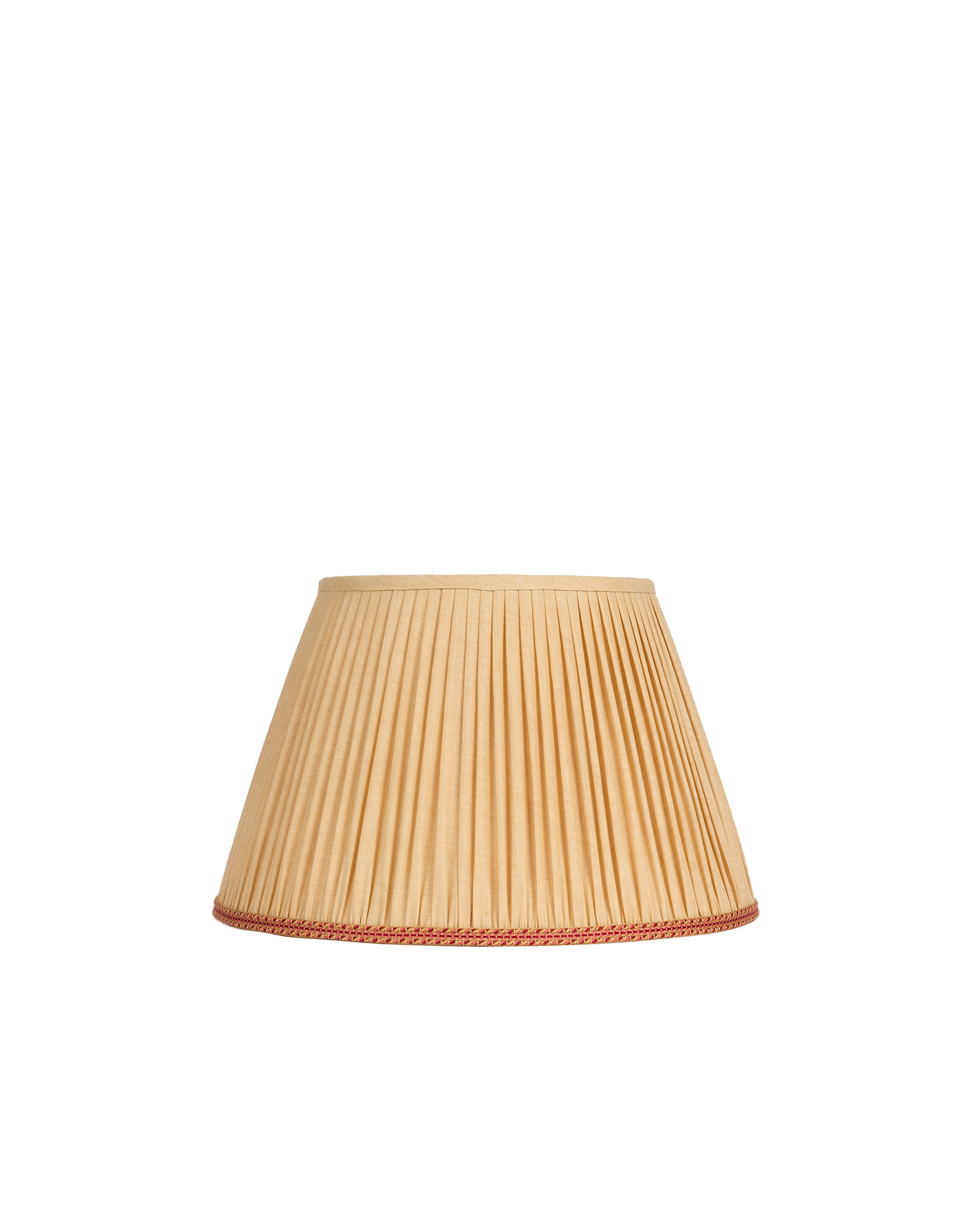 14" Gathered Fabric Lampshade – Honey Cotton