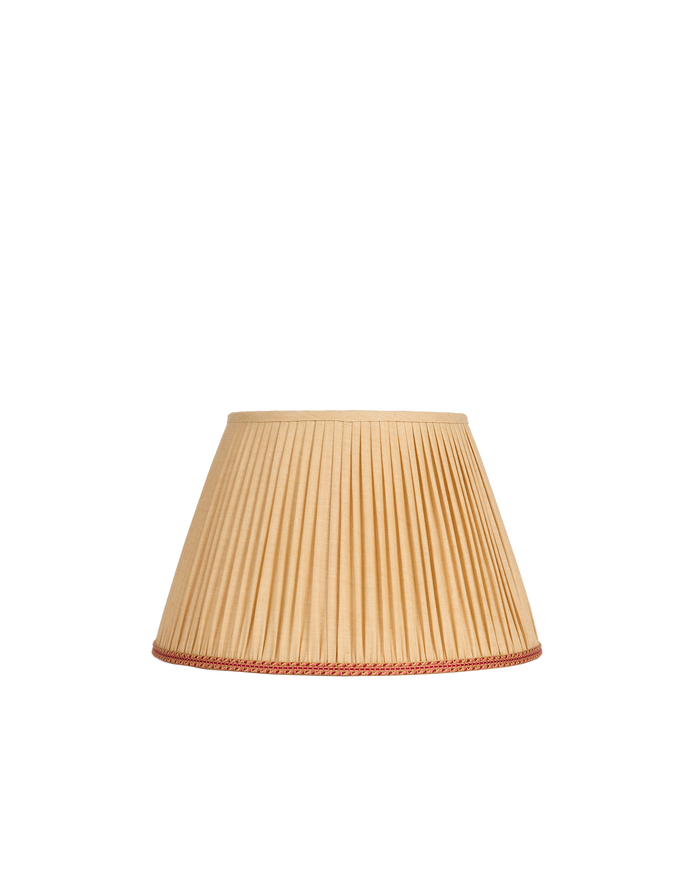 14" Gathered Fabric Lampshade – Honey Cotton