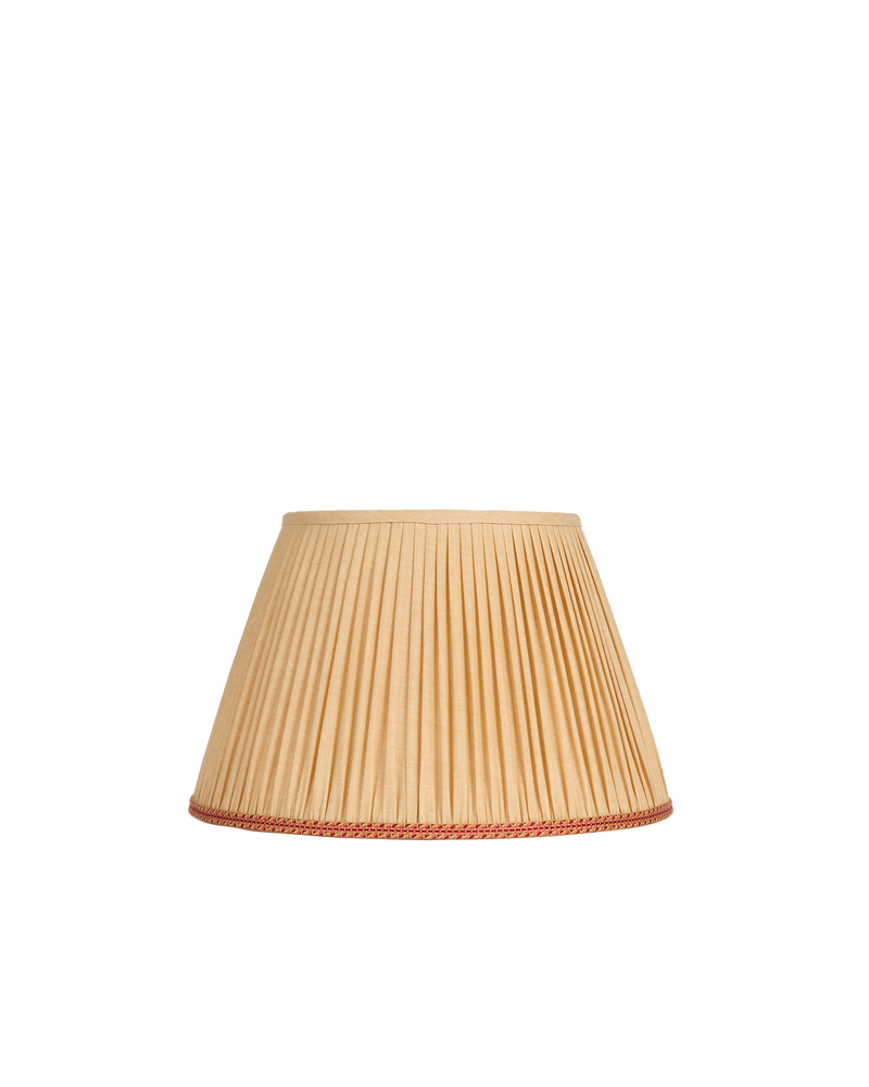 14" Gathered Fabric Lampshade – Honey Cotton