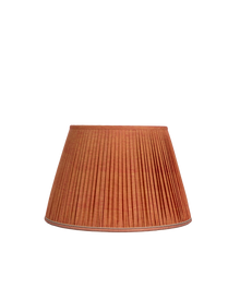16" Gathered Fabric Lampshade – Cognac Cotton
