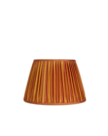 16" Gathered Fabric Lampshade – Ionic Stripe Copper