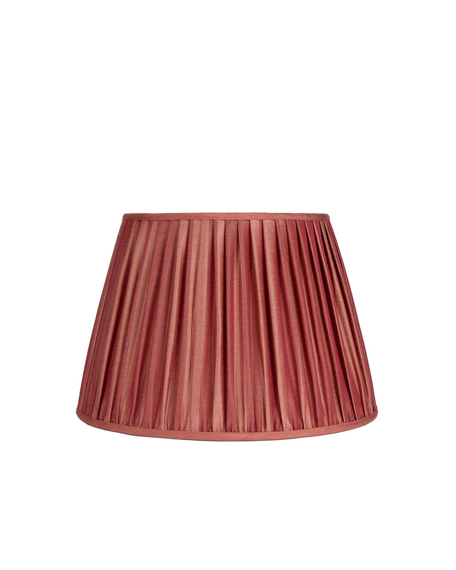 18" Gathered Fabric Lampshade – Ionic Stripe Rose