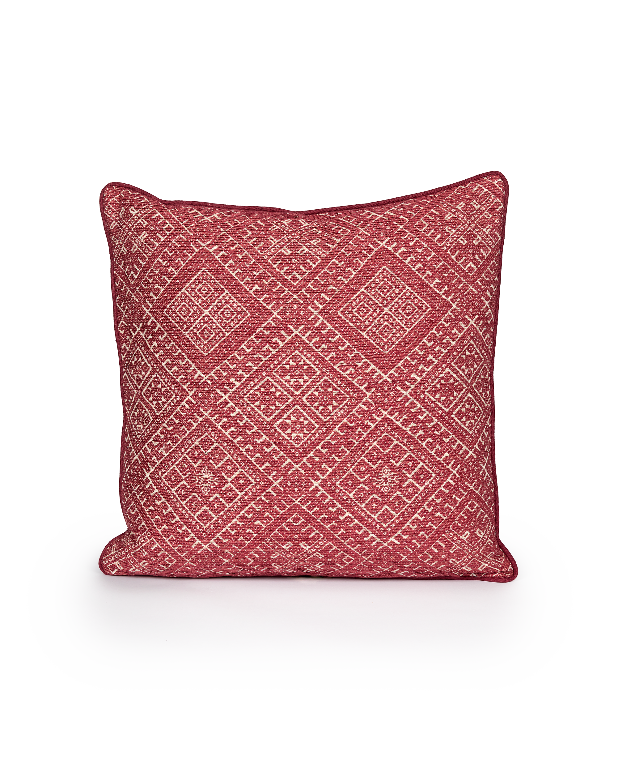 Square Cushion –  Trellis Raspberry
