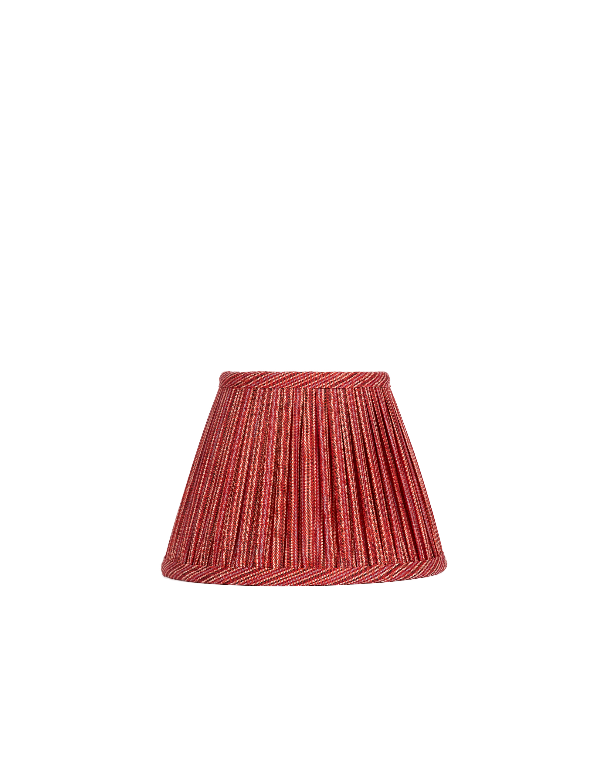 7" Gathered Fabric Lampshade – Pencil Stripe Cotton