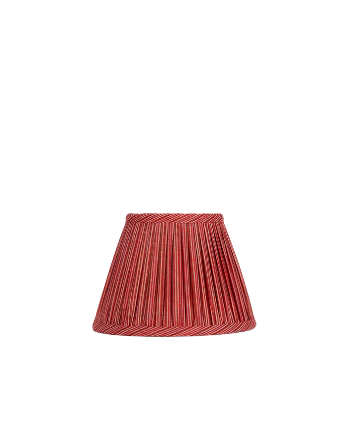 7" Gathered Fabric Lampshade – Pencil Stripe Cotton