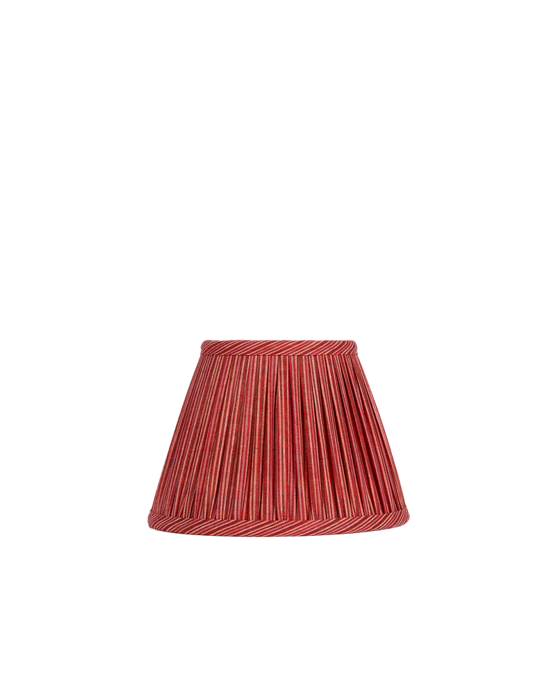 7" Gathered Fabric Lampshade – Pencil Stripe Cotton