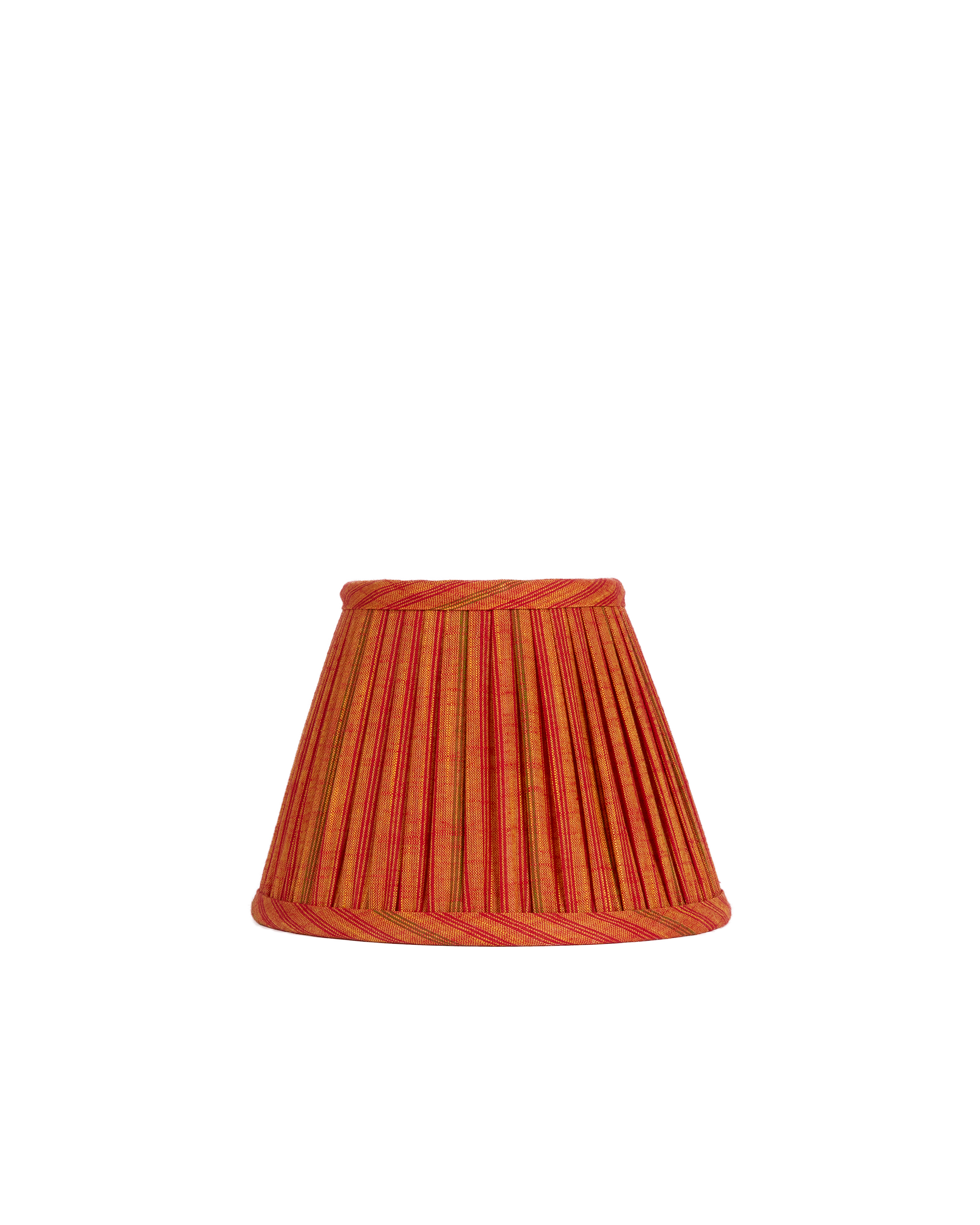 7" Gathered Fabric Lampshade – Saffron Stripe