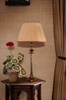 14" Gathered Fabric Lampshade – Honey Cotton