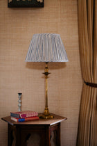 14" Gathered Fabric Lampshade – Vintage Thornton Stripe