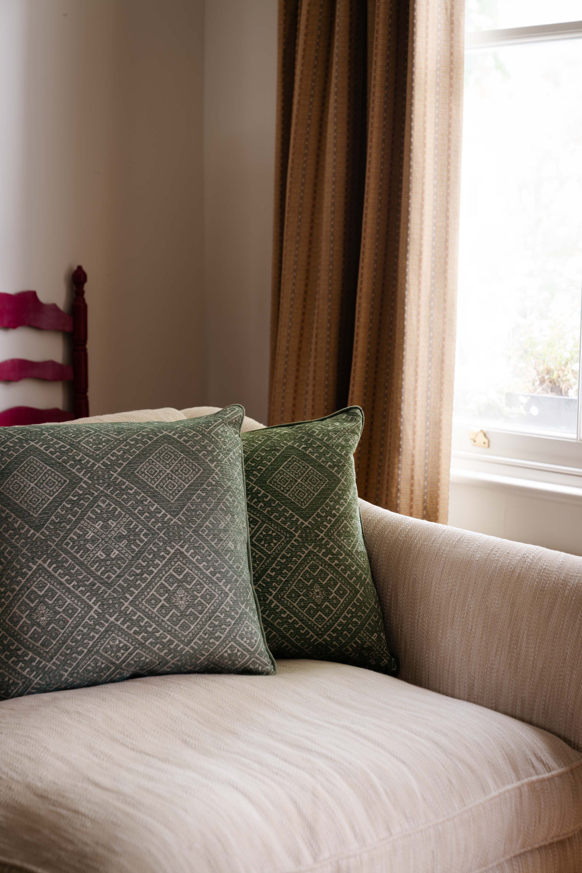 Square Cushion –  Trellis Sky