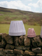 16" Gathered Fabric Lampshade – Vintage Helmsley Stripe