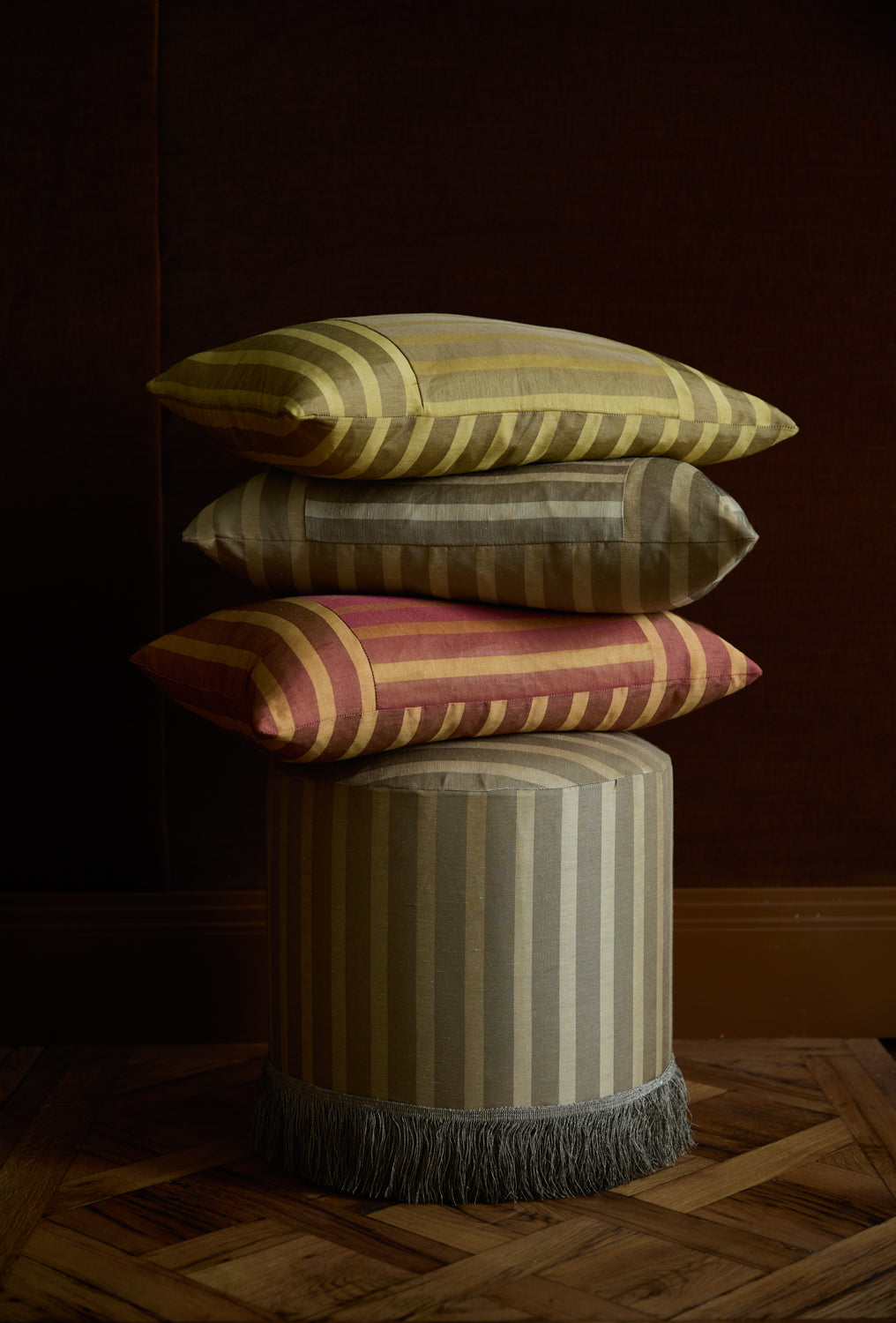 Rectangular Cushion – Ionic Stripe Antique