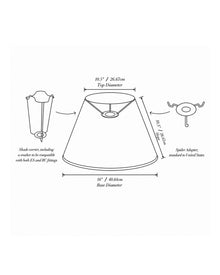 16" Gathered Fabric Lampshade – Vintage Farndale Check