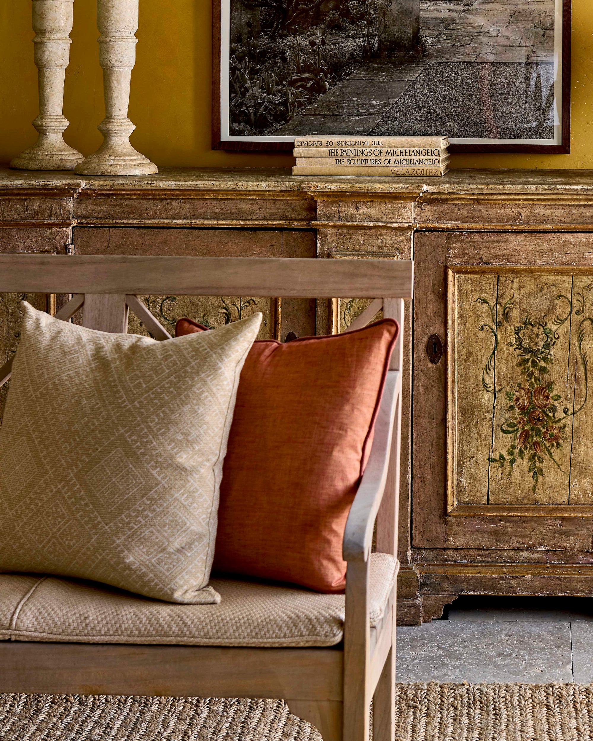 Square Cushion – Trellis Natural