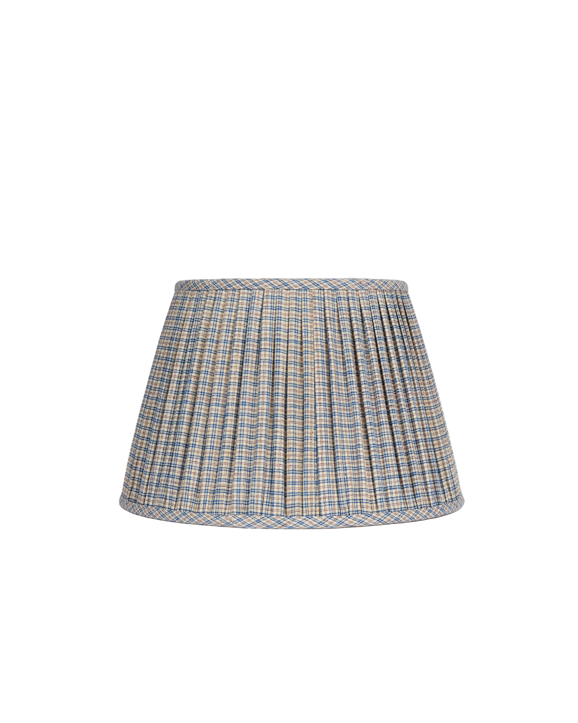 16" Gathered Fabric Lampshade – Vintage Farndale Check