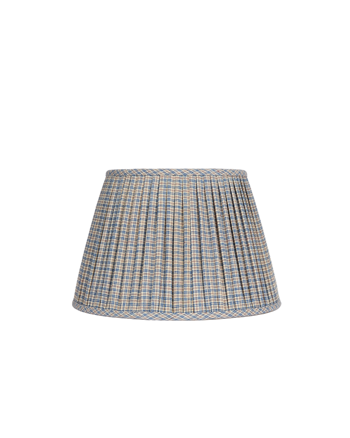 16" Gathered Fabric Lampshade – Vintage Farndale Check
