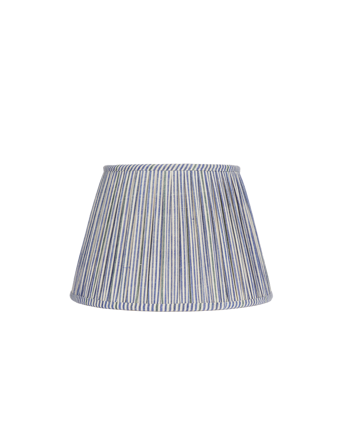 16" Gathered Fabric Lampshade – Vintage Helmsley Stripe