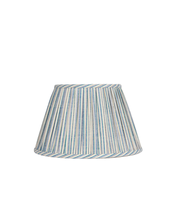 14" Gathered Fabric Lampshade – Vintage Thornton Stripe